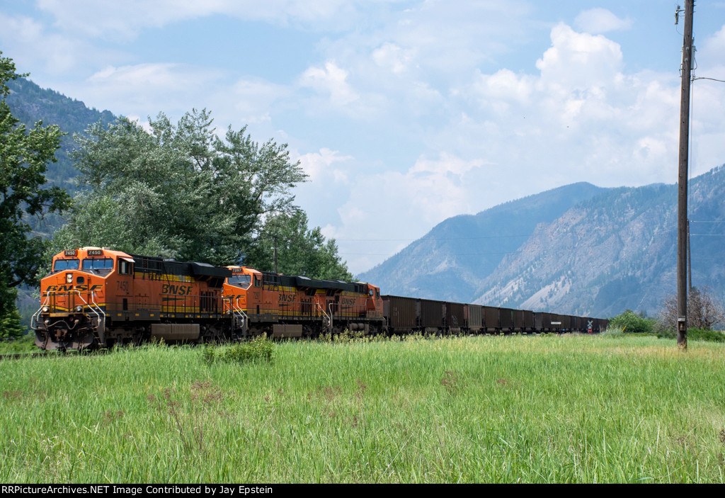 Three GEVO's power a coal train east on the MRL 4th Sub